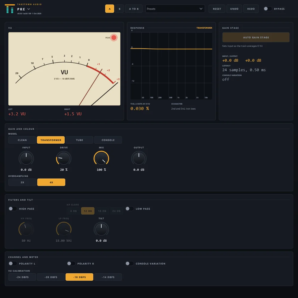 TT-Pre plugin interface